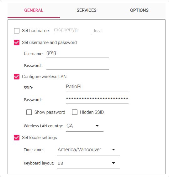 Edit General settings