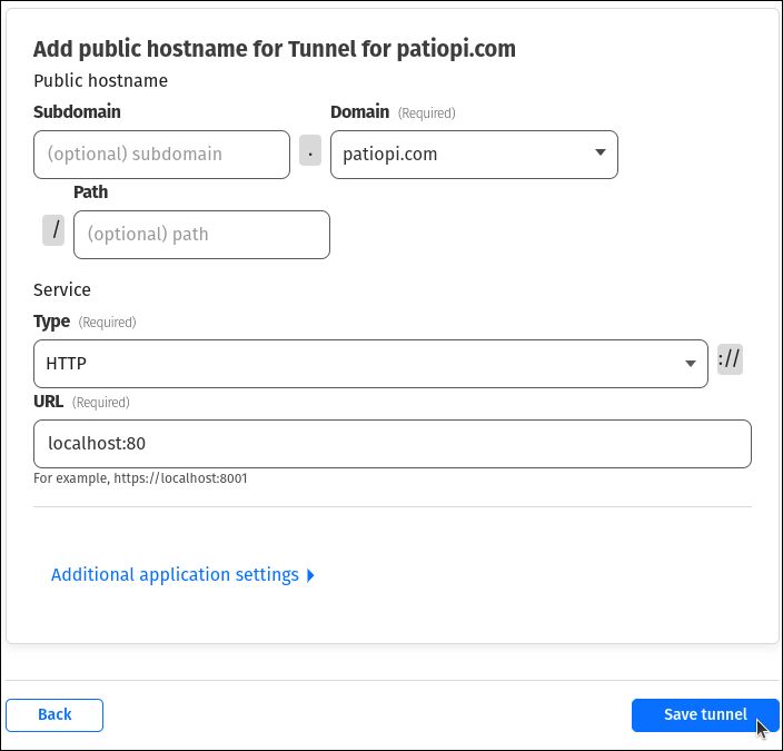 Save public hostname